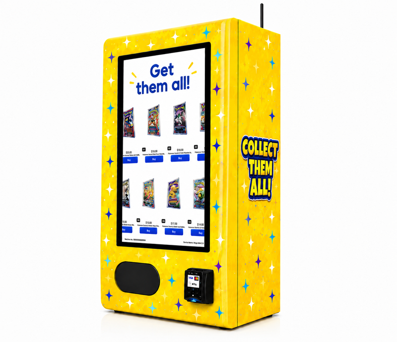 Trading Card Vending Machine - Slim Wall 15-Aisle
